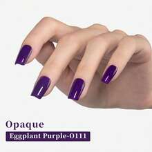Purple Gel Polish, 0.5 Fl Oz HEMA & TPO Free Eggplant Purple Gel Nail Polish Soak Off U V LED Fall Winter Nail Art Design Manicure Salon For Women Fgirl{Inchcolor_nameinch:InchOpaque-EggplantPurpleinch} - 不透明-茄子紫 - 查看 4