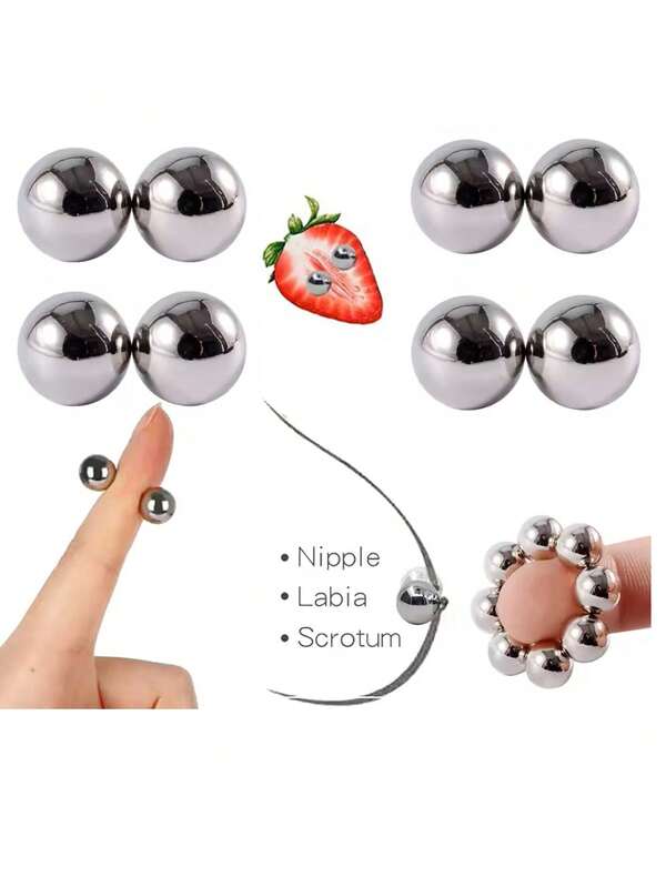 2Pcs Fake Piercing Stainless Steel Non Piercing Nipple Orb Fake Nipple Ring False Breast Nail Sexy Jewelry Accessories