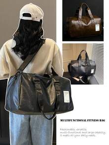 Large Capacity Casual Sports Gym Bag, Travel Tote Handbag, Foldable Luggage Bag, Unisex Short Trip Shoulder Bag, Waterproof Durable Carry-On Bag, Multi-Function Sports Backpack - Multicolor - View 2