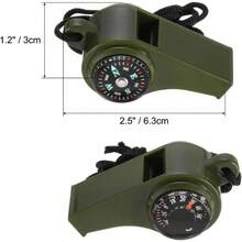 1pc Outdoor Survival Whistle Keychain High-Precision Compass Portable Emergency Whistle Pendant For Hiking And Camping Sleek For Easy Visibility