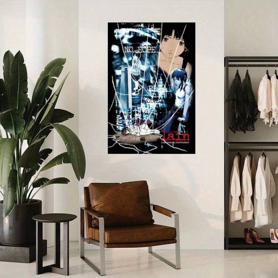 通用动漫海报 Serial Experiments Lain 海报 7 幅帆布画墙画海报 卧室客厅装饰 12x18 英寸(30x45 厘米) 无框 - 彩色 - 查看 1