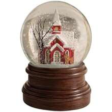 Ashfield & Harkness Winterland - Globo Decorativo de Nieve con Caja de música de Viento y luz Funciona con Pilas(Santuario de Invierno) - Tipo 4 - Ver 2
