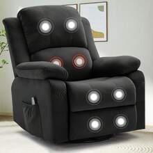 Korser Power Swivel Rocker Recliner Chair For Adult With Massage And Heat Dutch Fleece Fabric  For Living Rooms,Bedrooms. - US A Type Plug(110-127V) - View 15