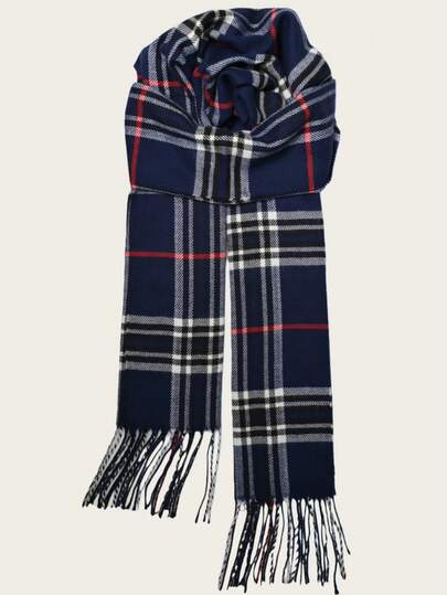 Classic Plaid Scarf, Versatile Boyfriend Gift, High-Quality Reversible Warm Scarf For Men And Women, Suitable For Autumn/Winter