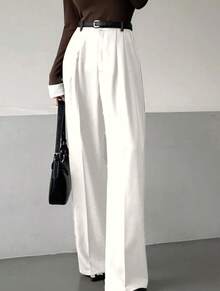 Straight Leg Suit Pants - Blanco - Ver 1