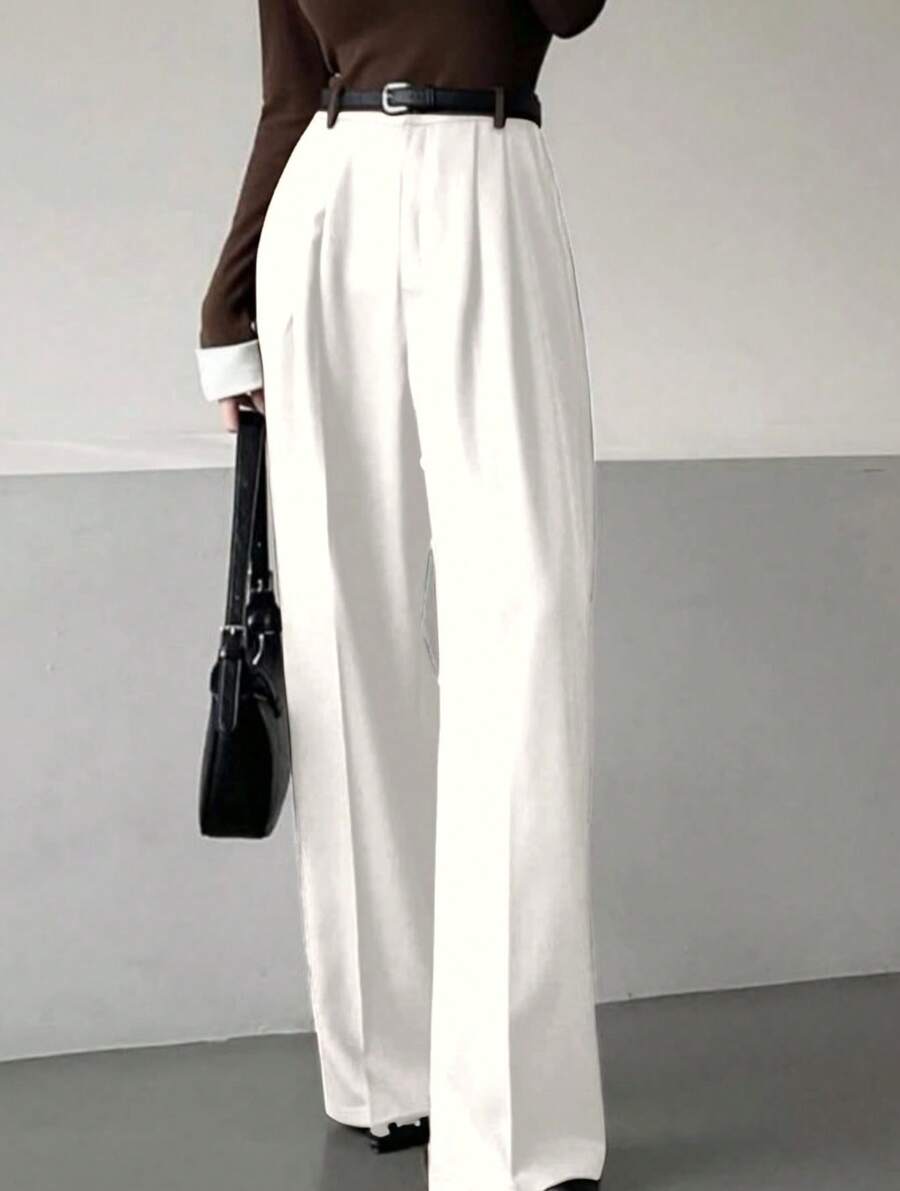 Straight Leg Suit Pants - Blanco - Ver 1