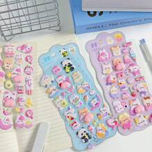 3D Cute Soft Squishy Butt Stickers, Adorable Bear, Rabbit, Animal Decor For Phone Case, Planner, Notebook