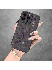 おしゃれな花の茎のiPhone16 15 14 13 12 11 XR Plus Pro Max Mini電話でケース、イースター、クリスマス、ハロウィンのデコ/誕生日、彼女、彼氏、友人、または自分自身を分けるへのギフト - ブラック - チェックする 3