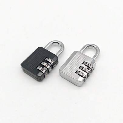1/2/3 metalen combinatieslot, 3-cijferig resetbaar wachtwoordslot, eenvoudig te gebruiken, geen batterij nodig, geschikt voor koffer, schoolsportkluisje, deur, zwart en helder zilver beschikbaar