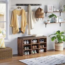 5Piece Rustic Shelves Floating Shelves Wall Mounted Storage Wooden Display Shelf - Default - View 3