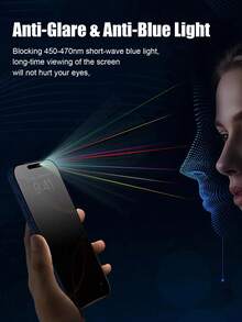 3pcs Matte Tempered Glass Screen Protector, Full Screen Anti-Fingerprint, Scratch-Resistant, Waterproof, Shockproof, Compatible With Apple 17/16/15/14/13/12/11 Pro Max/XR/X/XS Max/7/8 Plus - Black - View 9