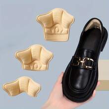 2pcs/4pcs Adhesive Heel Protectors, Unisex Casual Shoes, Sandals, Sneakers, Foot Care Cushion Pads, Anti-Friction Heel Grips, Suitable For Large Size Shoes, Adjustable For Small Shoes, Black & Beige, Breathable Material, Soft Padding, Seamless Design, Invisible Inserts For Casual Shoes, Sandals, High Heels Insulation, Galentines, Puppy, Carnival