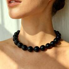 1 Peça Colar de Contas com Efeito de Nuvem de Resina de Estilo Boêmio e Geométrico Redondo, com Fecho de Metal, Joia Artesanal, Adequado para Festivais ou Uso Diário