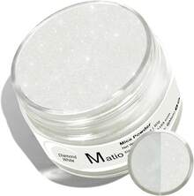 Matio Mica Powder, 1.8oz/ 50g White Pearlescent Effect Mica Powder Epoxy Resin Natural Color Pigment Soap Making, Bath, Candle Dye, Resin, Paint,Nails,Jewelry, Slime Pigment - 珍珠白 - 查看 2