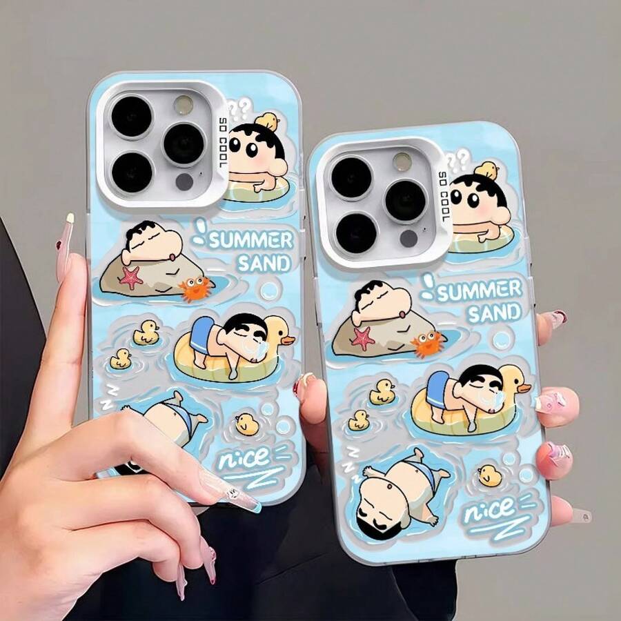 Étui compatible avec Apple 17 Pro Max, nouveau Honor 80, style de couple de dessin animé , doux - Noir - Voir 1