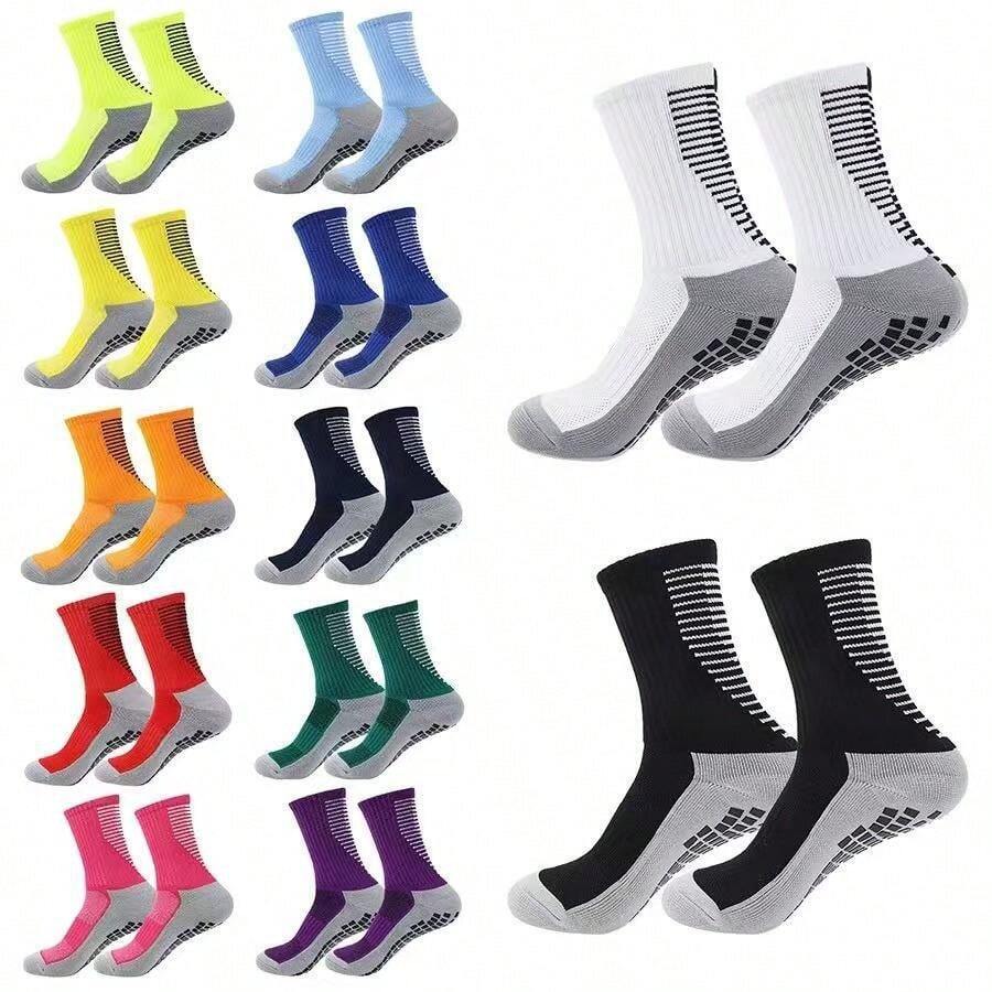 毛巾底运动袜、防滑袜、足球袜、及膝袜、中筒袜、吸湿排汗防臭跑步袜 - 彩色 - 查看 1