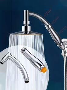 一套9英寸方形淋浴喷头组合,可调节高流量淋浴喷头套装,带手持喷头,壁挂式雨淋淋浴喷头,镀铬饰面,适用于家庭和酒店浴室,现代波西米亚风格,带来奢华沐浴体验,是馈赠亲朋好友的绝佳礼物。 - 彩色 - 查看 8