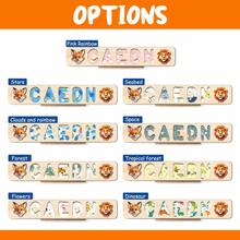 Name Puzzle, Personalized Puzzle, 1st Birthday Baby Girl, Christmas Gift, Wooden Toy, Custom Name Logo, Personalized Name Wooden Puzzle Toddler Learning Toy Block Custom Gift Preschool Early Education Toy Boy Girl Easter Christmas Christmas Birthday Gift For Kids - Rainbow Color With Stand - View 7