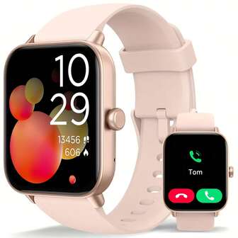 一套包含两块1.8英寸男女款智能手表，支持100多种运动模式，可接打电话，具备健身活动追踪、计步器等功能，兼容所有智能手表，是馈赠亲友的完美之选，也是圣诞节的理想礼物。