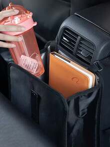 1 Stück - Ein versiegelter und auslaufsicherer Automüllbehälter zur Verwendung im Fahrzeug. Ein kreatives Aufbewahrungsbehältnis zum Aufhängen für Gegenstände, mit Aufbewahrungstasche für die Rückenlehne - Autozubehör, ein Geschenk für Männer.