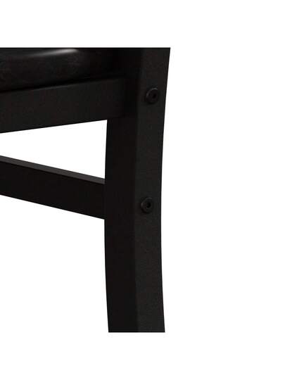 Set Of Metal Dining Chairs, Steel Legs PU Leather Seats, Armless High Back Kitchen, Living Room, Grijs view 3