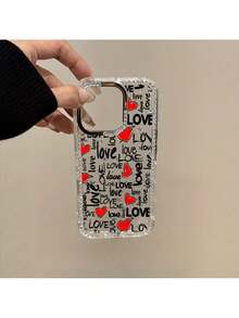 Full Coverage Luxury Rhinestone Fashion Phone Case, Transparent Sparkling Star Frame Anti-Drop Case For IPhone 16 Pro Max/15 Plus/14/12/11 - Perfect Christmas, New Year, Easter, And Halloween Gift For Friends And Family - nero - Visualizzare 4