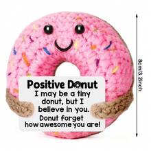 Inspirational Gift, Crochet Donut With Positive Vibes, Suitable For Men And Women, Great For Friends, Students, Birthdays, Graduations, Christmas, Stocking Stuffers - Multicolor - View 6