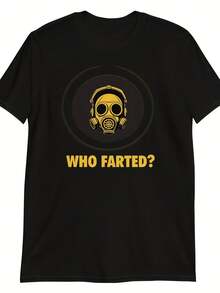 Funny Who Farted Gas Mask - Uni T-Shirt - 款式27 - 查看 1