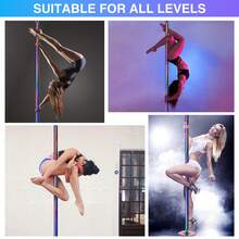 1PC Home Pole Dance Pole 45mm Rotating Stationary Dance Pole Professional Stripper Pole, Solid Steel Portable Detachable Dance Pole Set For Home Dance Training - Multicolor - View 2