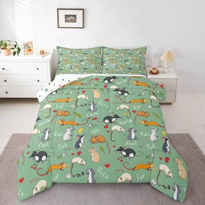 Tractor Bedding Set Twin Size Equipment Trucks Comforter Farmhouse Harvester Down Comforter Kids Boys Car Bedroom Decor Green Vehicle Quilt Plaid With 1 Pillowcase,