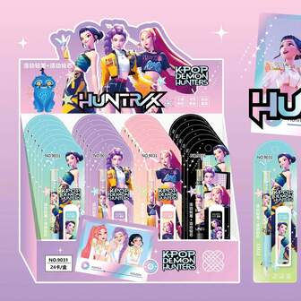 1支装新款自动铅笔套装，可爱活动女孩爱心卡通0.5毫米学生文具套装，圣诞节礼物，圣诞袜填充物，圣诞礼物，圣诞节装饰品，随机风格