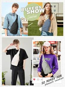 Nylon Water Repellent Belt Bag, Crossbody Bags With Adjustable Strap, Fashion Shoulder Bag For Girl Boy, Lightweight Fanny Pack With Zipper, Casual Waist Packs With Multiple Layers For Students, Travel Essentials Bag For Outdoor Work Commute School Work, Black Bag, 5 Colors Option