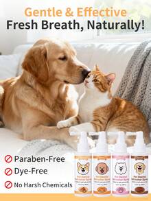 GJYC PET Pet Dental Spray & Water Additive For Dogs & Cats - Fights Bad Breath & Tartar In 4 Scents: Beef, Chicken, Pumpkin Apple, Odorless - 2.03 Fl Oz - Multicolor - View 5