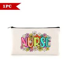 1/5/10个装圣诞节和新年护士节必备主题化妆包，多功能洗漱包，收纳袋，礼品袋，笔袋，零食糖果袋，礼品包装袋，护理学校学生用品整理包，多种尺寸可选，女士礼物，圣诞礼物，女士送礼佳品 - 米色 - 查看 23
