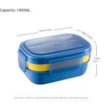 ​​3-Tier Large-Capacity Divided Bento Lunch Box 500g - 5 Color Options Stackable Meal Prep Container With Compartments For Healthy Eating & Portion,For Work, School And Travel​,Lunch Box - 彩色 - 查看 7