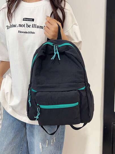 2025 New Nylon Canvas Backpack Women, Fashion Casual Large Capacity Backpack