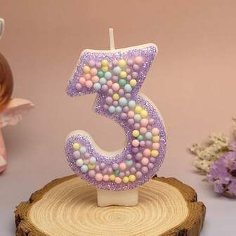 Colorful Trending Macaron Birthday Candles Cake Decorations