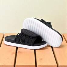 Asuna Comfortable Black And White Sandal With White Sole - Original From The Factory - White - View 2