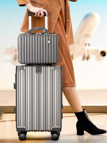 Aluminum Frame 20/22/24/26 Inch Luggage & Cosmetic Storage 2pcs Set, With Spinner Wheels, Carry-On Size Suitcase Travel Suitcase Suitcases Suit Case Travel Luggage Carry On Suitcase Carry On Hand Luggage Suitcase Set Luggage Set Luggage Bag - Multicolor - View 24