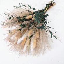 63 Stems Natural Dried Flower Bouquet, Includes Greenery, Eucalyptus Leaves, Pampas Grass, Create Unique & Elegant Home/Office Decor DIY Floral Arrangement - Multicolor - View 9