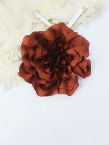 20cm 2024 Korean Style 3D Satin Peony Flower Handmade Brooch, Versatile Apparel & Dress Accessory Valentines - Flower - View 34