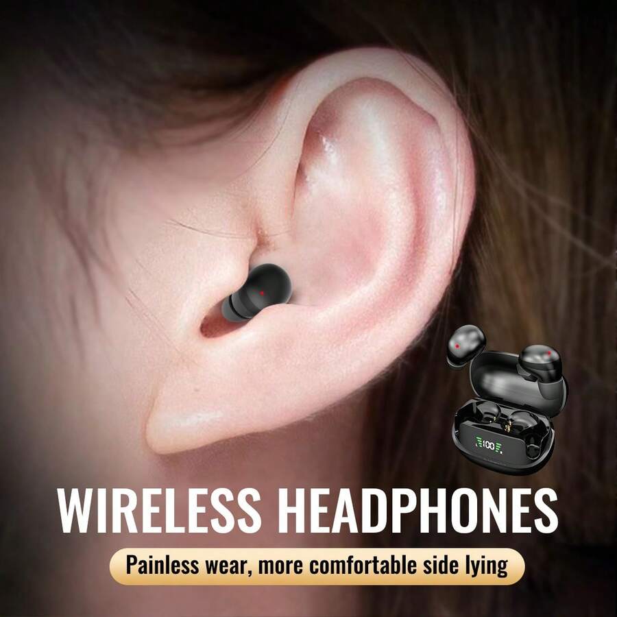 Mini Wireless Earphones, Ultra Small, Cute, Touch Sensitive, Hidden Work Without Flashing Lights - Nhiều màu - Xem 1