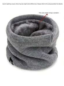 1条加厚抓绒围巾，冬季保暖颈套，男女通用柔软纯色设计，适合户外活动、露营、徒步、滑雪、骑行和日常使用，冬季必备保暖单品，多功能防护面罩围巾，户外运动必备