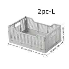 1PC Modern Stackable Plastic Storage Baskets, Foldable Organizer Boxes For Snacks, Fridge & Desktop, Home & Office Organization - Multicolor - View 13