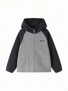 Balabala 2-5 Years Old Kids Fleece Hooded Sweatshirt, Boys & Girls Winter Warm Pullover, Soft & Comfortable - Black - View 5