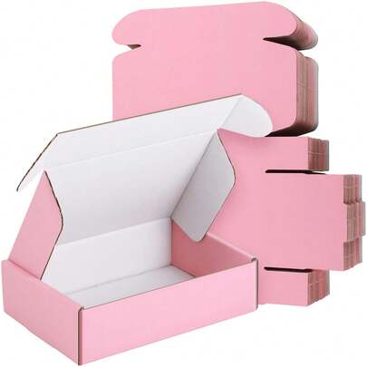 8pcs Brown Bulk Shipping Cardboard Boxes, Lockable Mailbox Packaging Boxes, Suitable For Small Businesses, Medium Cardboard Gift Boxes, For Packaging And Mailing Gifts - Gift Packaging - Small Gift Packaging