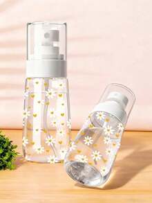 花卉图案超细喷雾瓶，塑料旅行香水补充装，便携式酒精喷雾瓶，旅行香水补充装，适用于旅行香水、爽肤水、面部及头发喷雾，家居装饰（客厅、卧室、浴室），旅行配件，婚礼，派对，男士生日礼物，送给妈妈、爸爸、朋友的礼物，新年礼物，用品，趣味礼物，旅行必备 - 彩色 - 查看 3