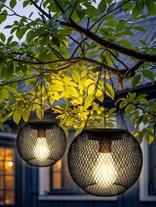 Đèn lồng năng lượng mặt trời 1Pc/2Pcs ngoài trời, Đèn lồng năng lượng mặt trời bằng kim loại nâng cấp, Đèn treo năng lượng mặt trời ngoài trời sáng hơn, Chống thấm nước, Đèn năng lượng mặt trời tự động bật/tắt cho Sân vườn, Sân trong, Lối đi, Trang trí - trắng ấm - Xem 9