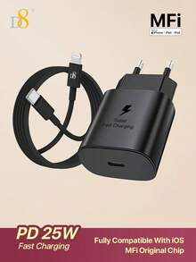 D8 PD25W USB-C Fast Charger PD3.0 [1Pack] With Type C Charging Cable Cord , Compatible With 17/16 / 16 Pro / 16 Pro Max/ 15/15 Pro Max/O/MacBook Air 2023/IPad Pro 2023, IPad Air 5, Galaxy S23 S23+ S23 Ultra S22 S22+ S22 Ultra S21/ S21+/ S21 Ultra S20/ S20+/ S20 Ultra Note 20/ Note 20 Ultra Note 10/ Note 10 Plus A90 A80 A72 A71 A70. Pixel 2/2XL/3/3XL/3a/3aXL/4/4 XL/ 5/6/6a/7 , IPad Pro, IPad Air4, IPad Mini 6 - EU C Type Plug(220-240V) - View 15