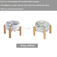 Elevated Raised Cat Bowl Ceramic Dog Bowl For Small Medium Dogs Food Water Bowl With Stand Heavy Weighted Pet Feeding Bowl Ceramic Dog Dish Marble